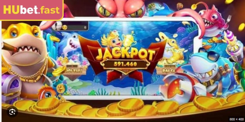 Giao diện Jackpot đánh cá Hubet đầy sống động và cuốn hút